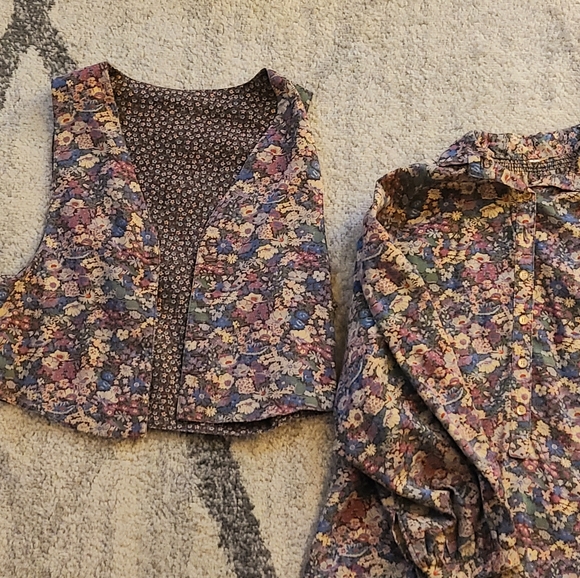 Vintage Floral 1970s Hippie Button Front Blouse - Picture 7 of 7